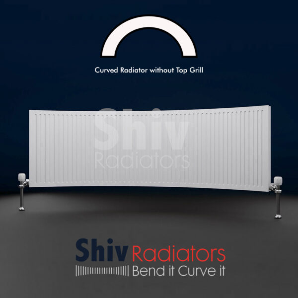 Curved Bay Window Radiator WITHOUT Top Grill