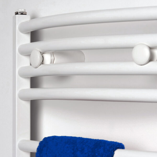 Chelmsford Arched white towel rail